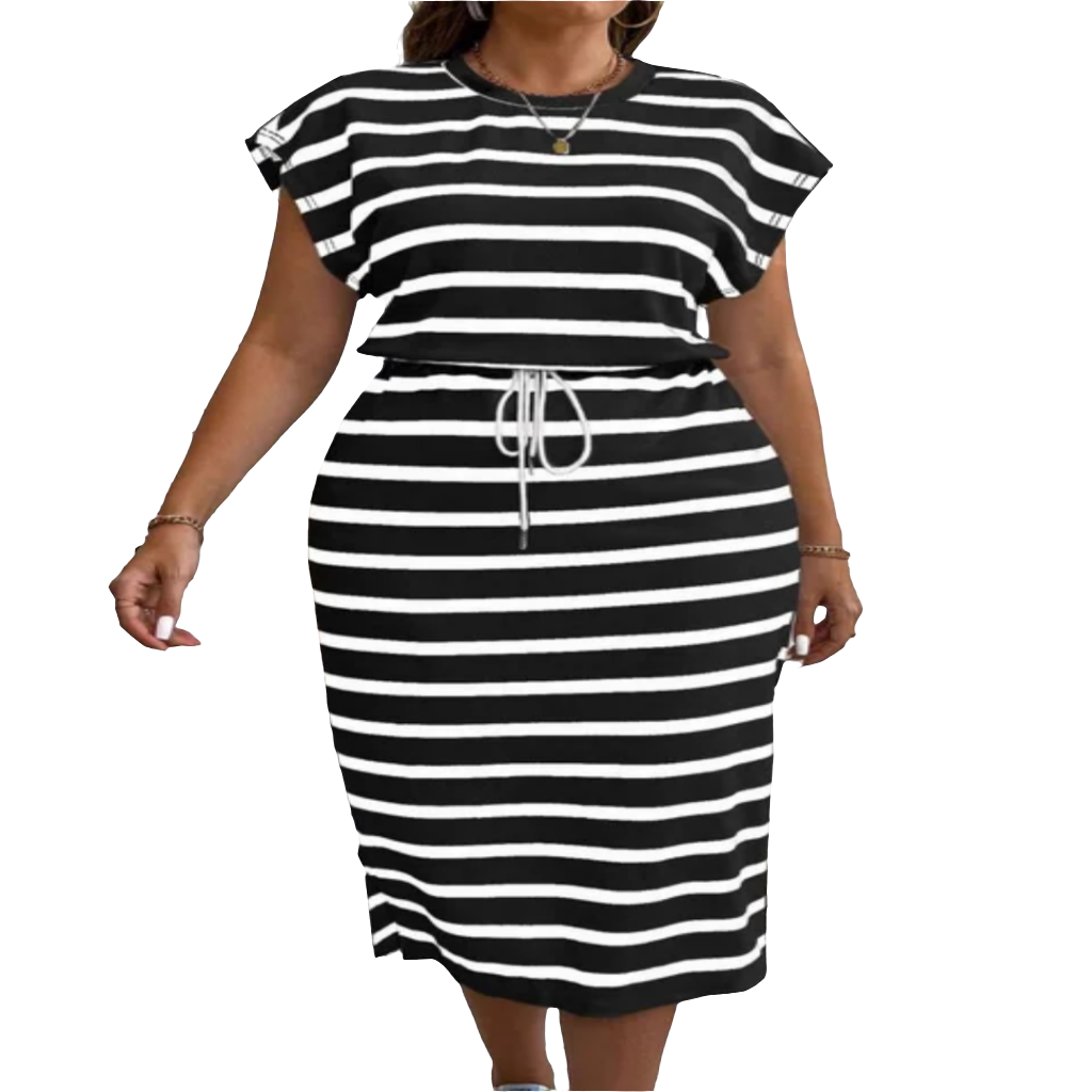 Plus size striped dress