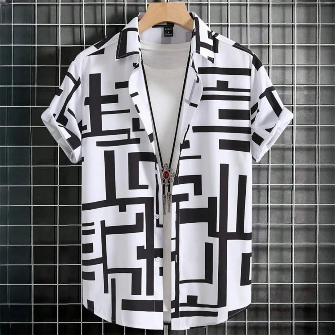 Men's pattern short sleeve shirt