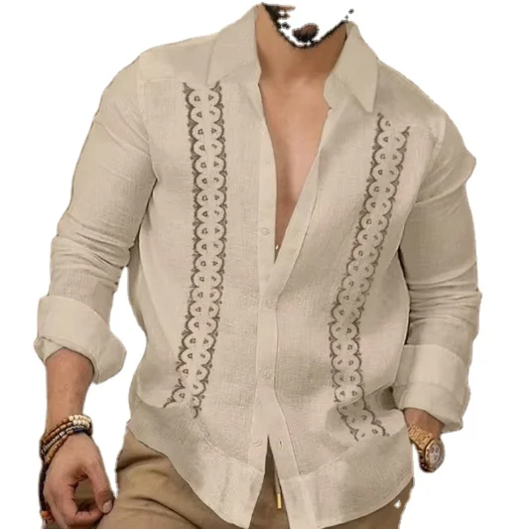 Men's vintage plaid shirt long sleeve