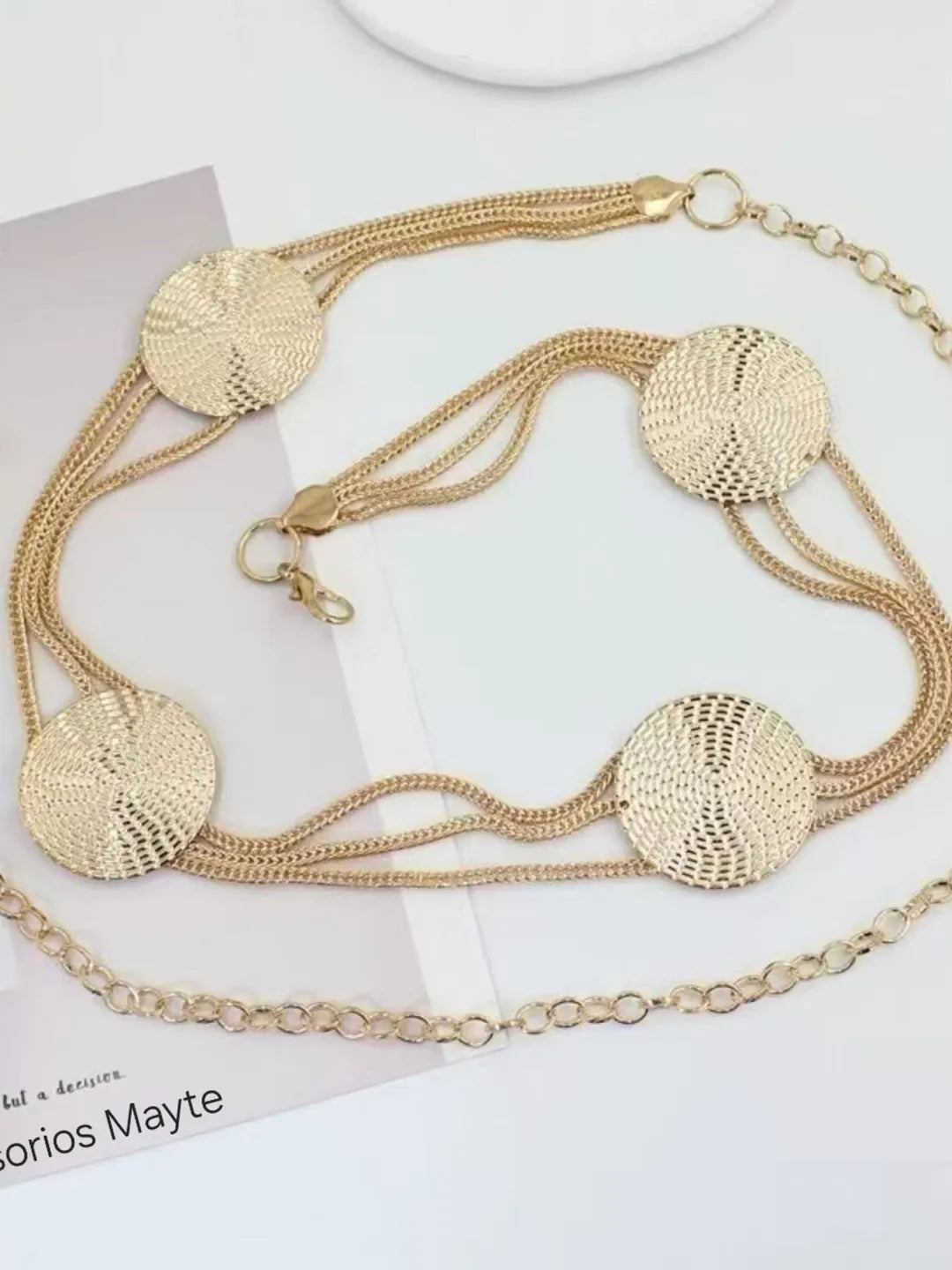 Cinto de corrente de moedas da moda Blugeria 71