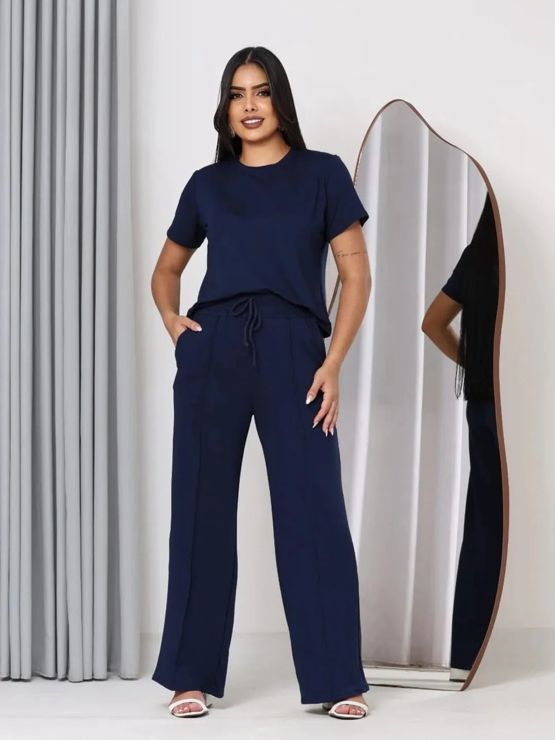 Magenta Shop Conjunto Feminino Confortável Moletinho 157