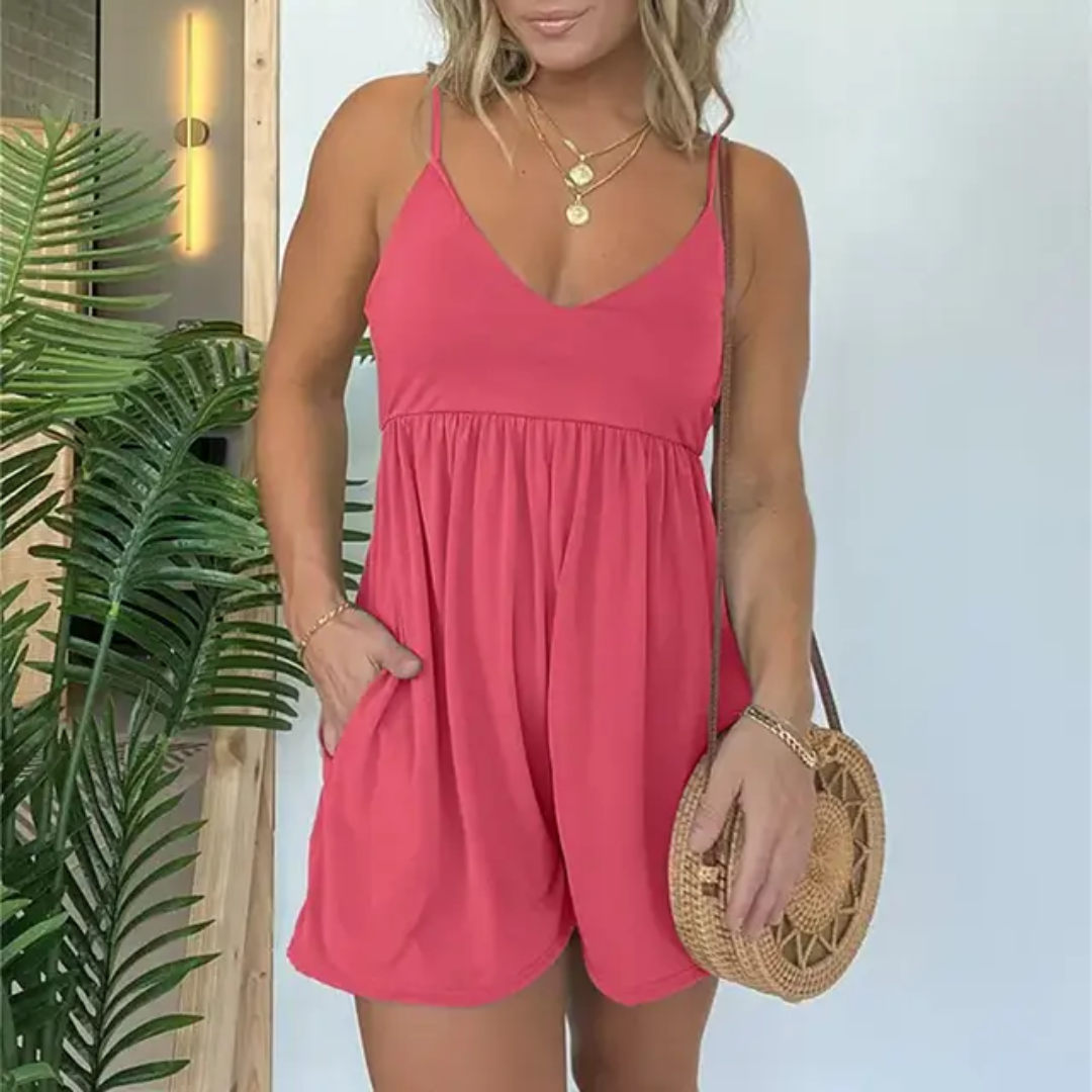 Woman's backless cami jumpsuit