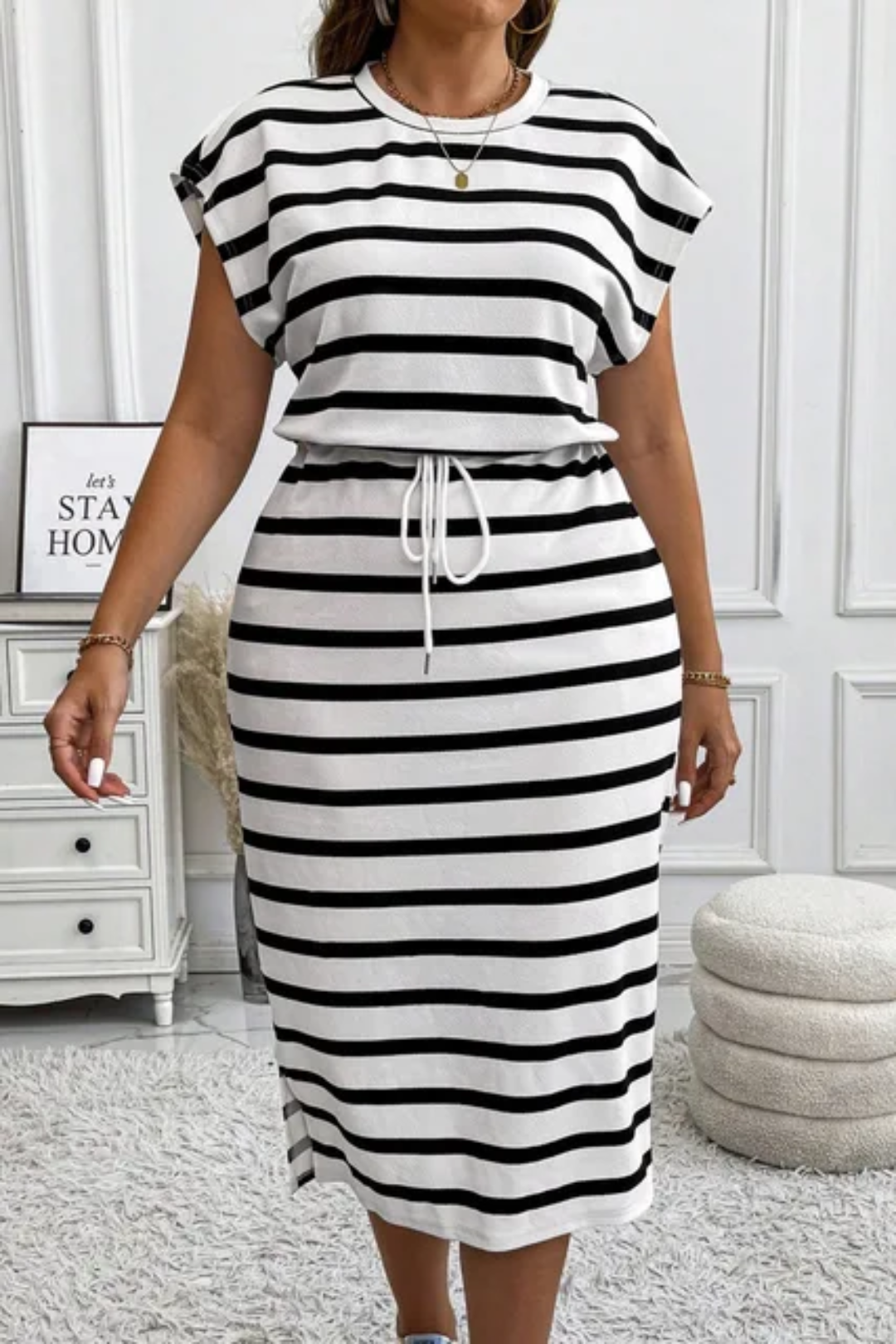 Plus size striped dress