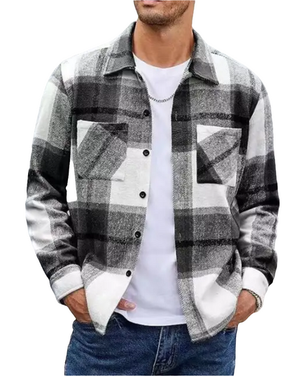 Camisa Masculina Xadrez Oversized em Flanela