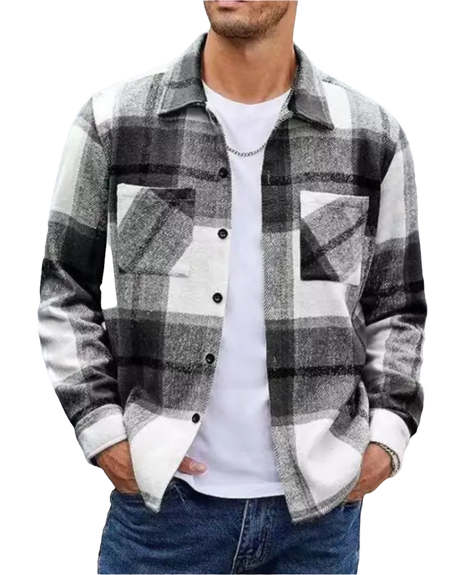 Camisa Masculina Xadrez Oversized em Flanela