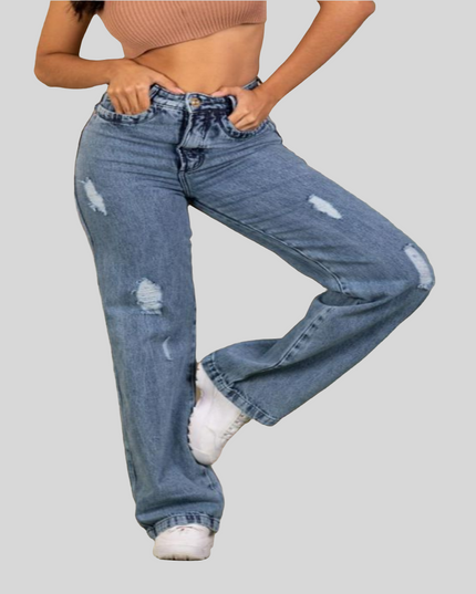 Calça jeans Marble Wide Leg Azul 14