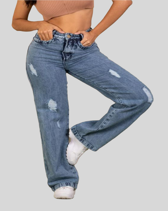 Calça jeans Marble Wide Leg Azul 14