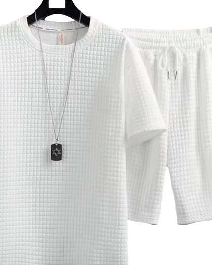 Men's loose summer short sleeve and shorts set