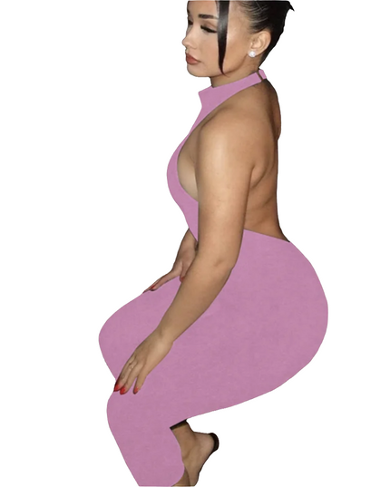 Macacão sem costas com alças finas e nervuras 05