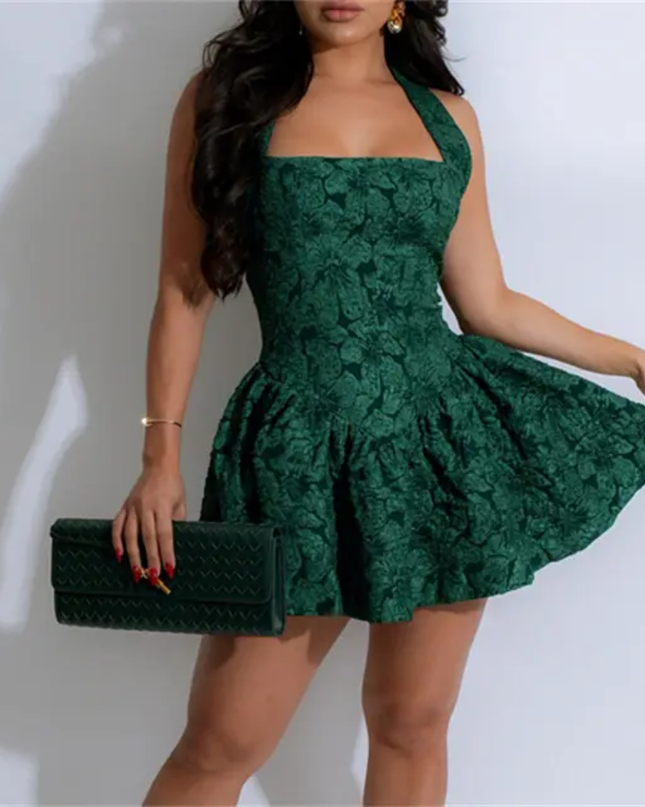 Backless floral dress