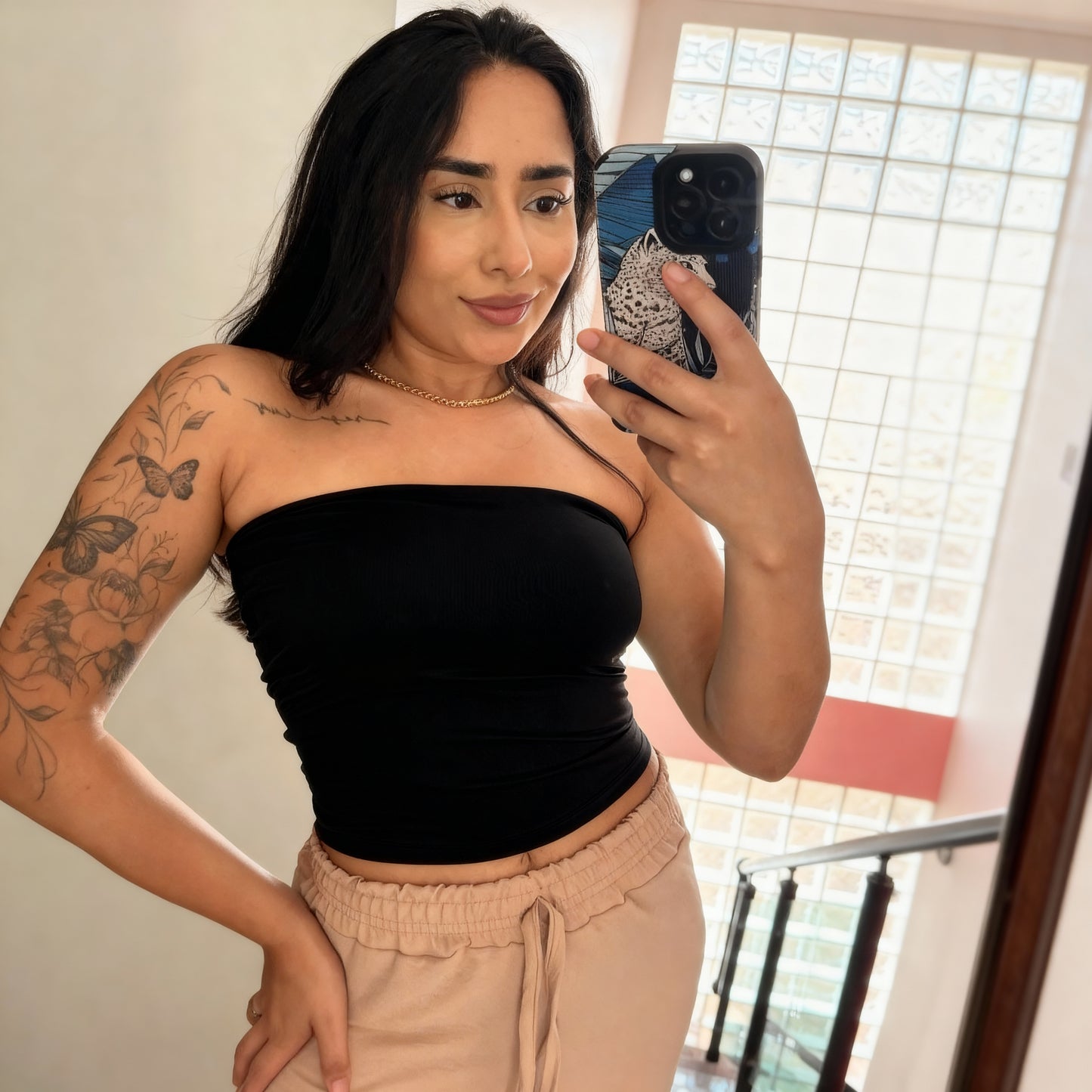 Croppped Tube Top Feminino Sem Alça e Sem Bojo Básico Dupla Camada Suplex Modelador 237