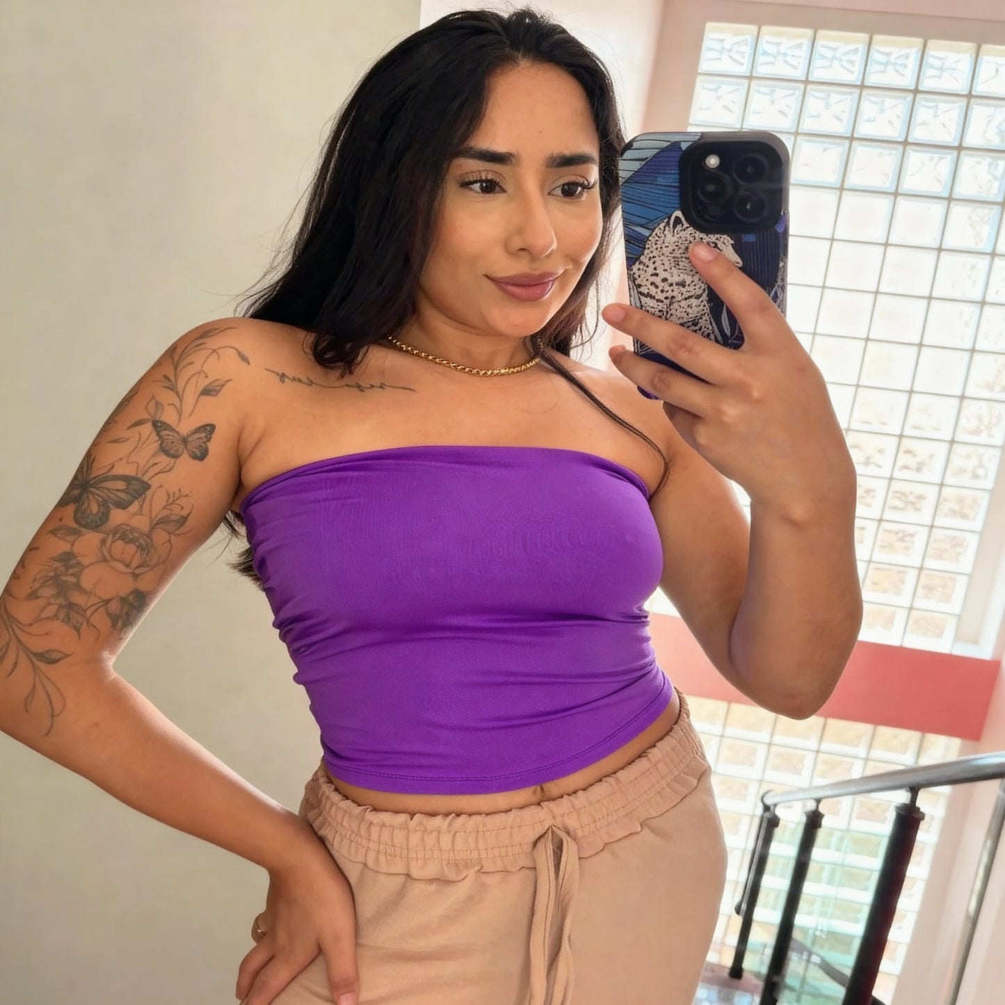 Croppped Tube Top Feminino Sem Alça e Sem Bojo Básico Dupla Camada Suplex Modelador 237