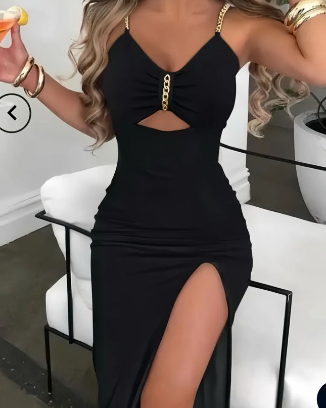 Vestido Longo Feminino com Fenda Alta 443