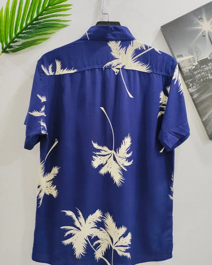 Camisa Floral Havaiana Praia Verão Masculino Manga Curta De Botão Tecido Viscose 477