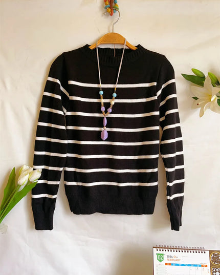 Blusa Tricot Listrada Manga longa Alta Elasticidade Modal Premium Inverno 225