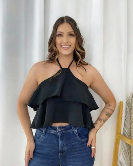 Blusinha Feminina De Babados Moda Verão 294