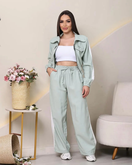 Conjunto Feminino para de Pantalona e Blusa Manga Longa 247