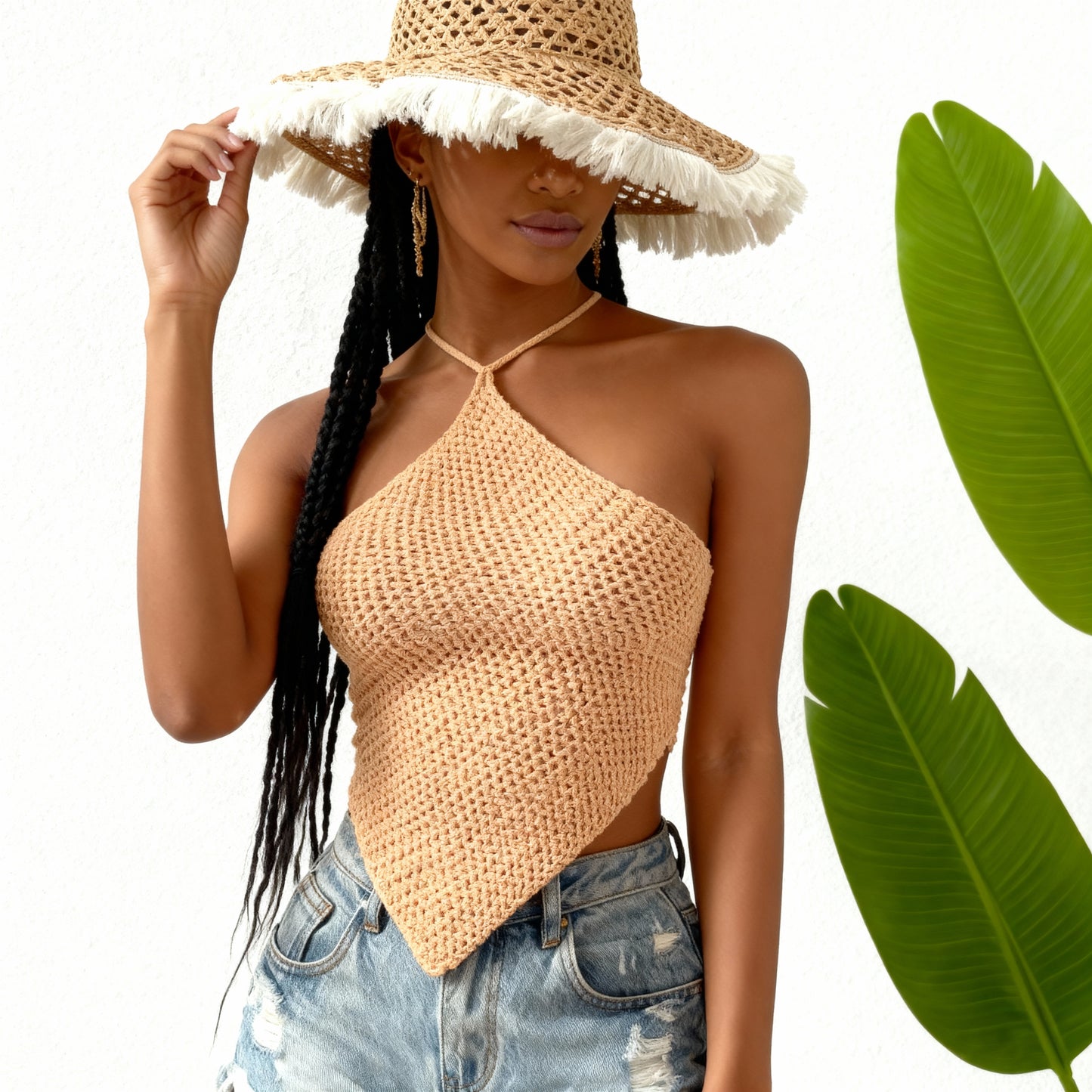 Topo do cabresto bainha do lenço sem encosto 238