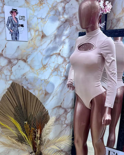 Easithlete Macacão Esportivo de Manga Longa e Recorte Monocromático Casual Feminino, Para Outono 286