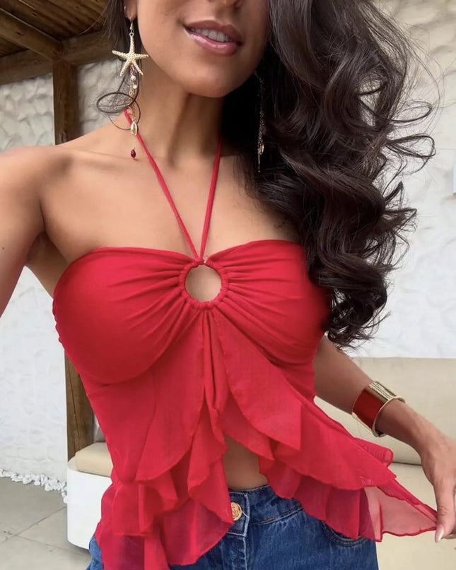 Blusa Blusinha Tomara Que Caia Feminina Elegante Delicada Multi Forma Com Amaraçao Frontal 454