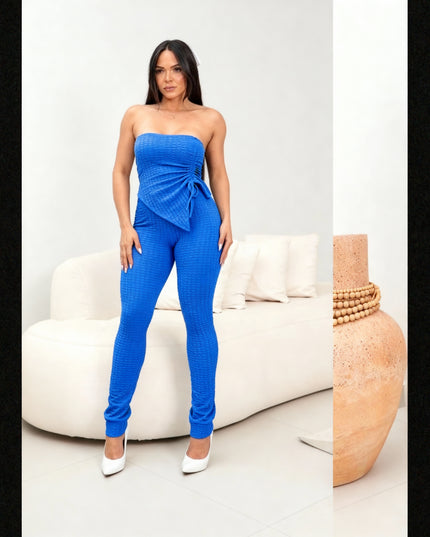 Conjunto de calça e blusa tomara que caia com bojo 95