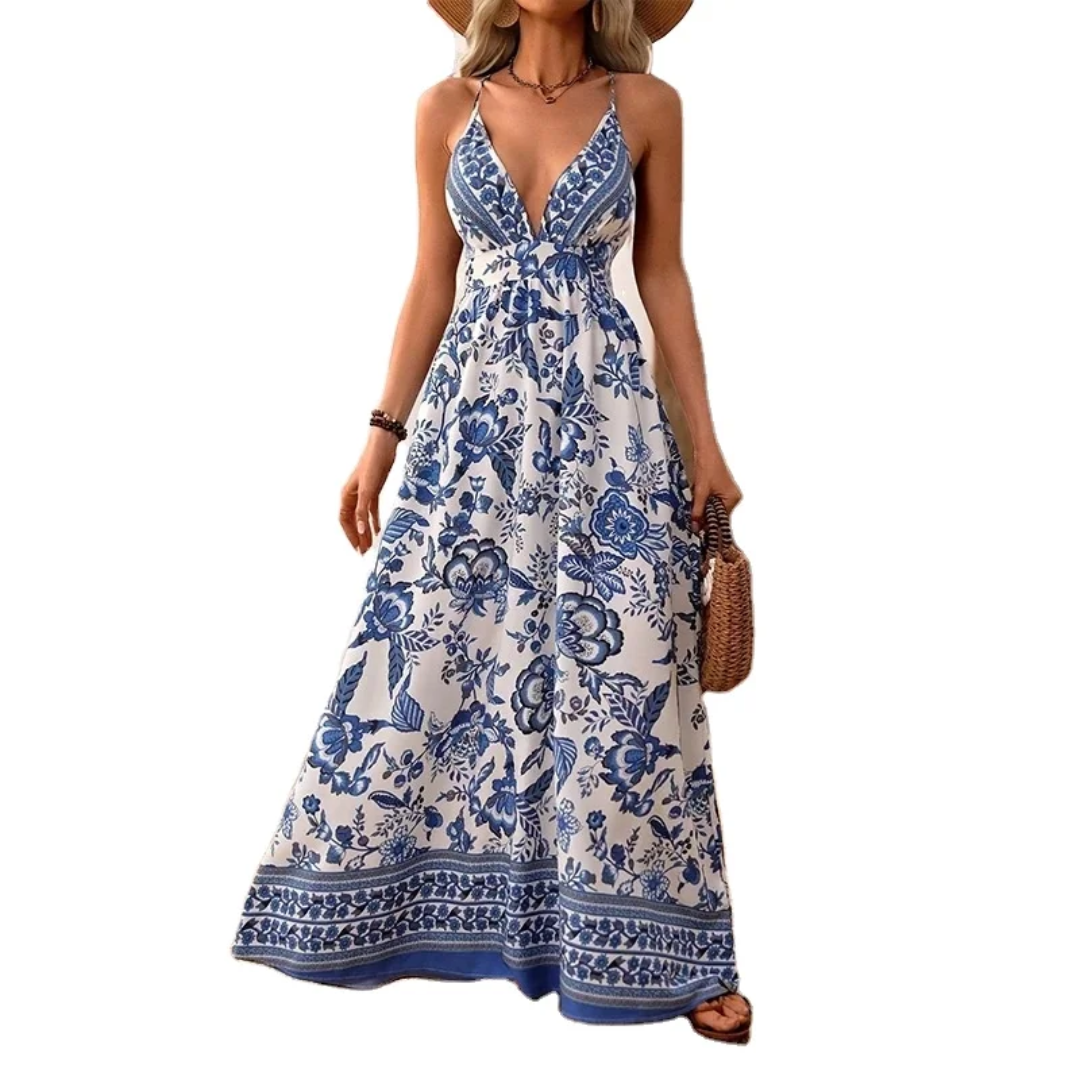 Loose Casual Sleeveless Printing Dresses