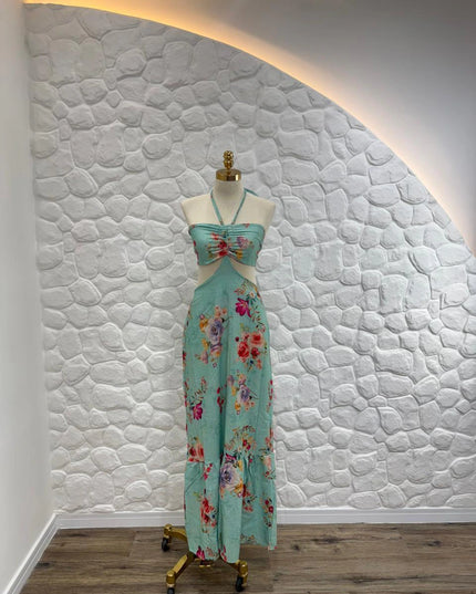 vestido longo com bojo estampado floral inspiracao  elegante e confortavel blogueira luxo novo estapa total floral praia 584