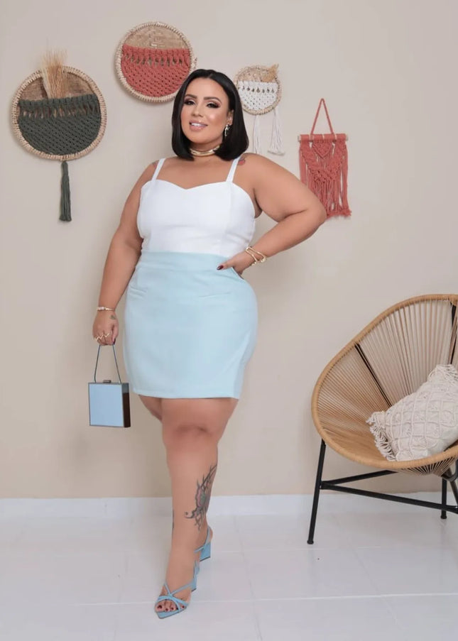 SHORT SAIA PLUS SIZE ALFAIATARIA MODA VERÃO 277