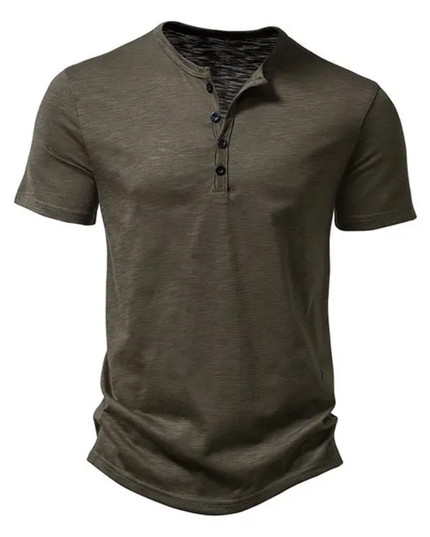 Camisa Polo de Manga Curta para Trabalho com Colarinho Elevado e Botões, Estilo Casual de Verão com Borda de Contraste 256