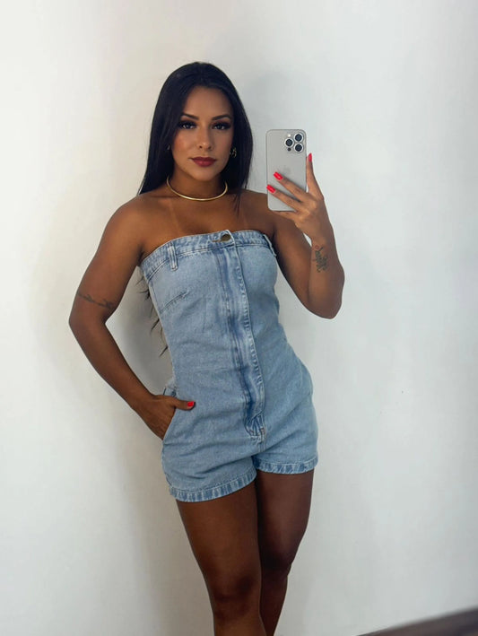 Macaquinho Jeans Tomara Que Caia 94