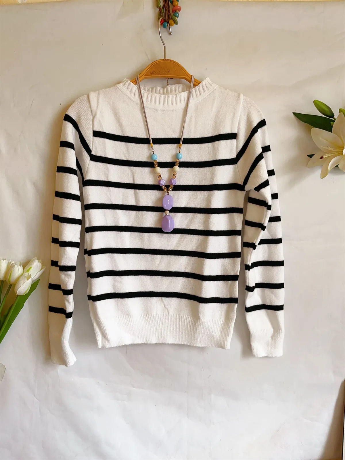 Blusa Tricot Listrada Manga longa Alta Elasticidade Modal Premium Inverno 225