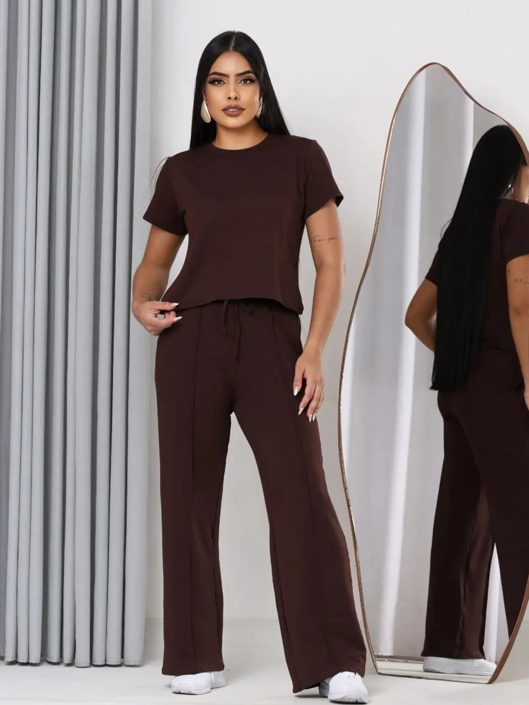 Magenta Shop Conjunto Feminino Confortável Moletinho 157