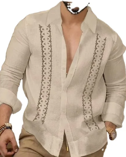 Men's vintage plaid shirt long sleeve