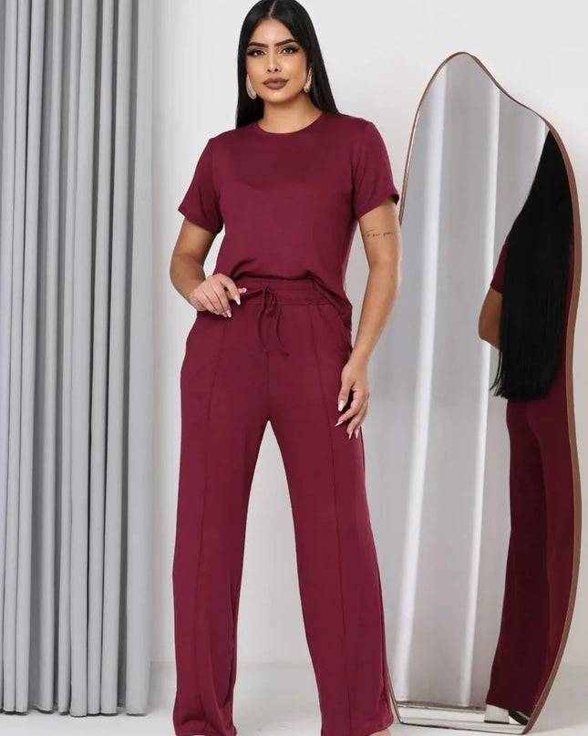 Magenta Shop Conjunto Feminino Confortável Moletinho 157