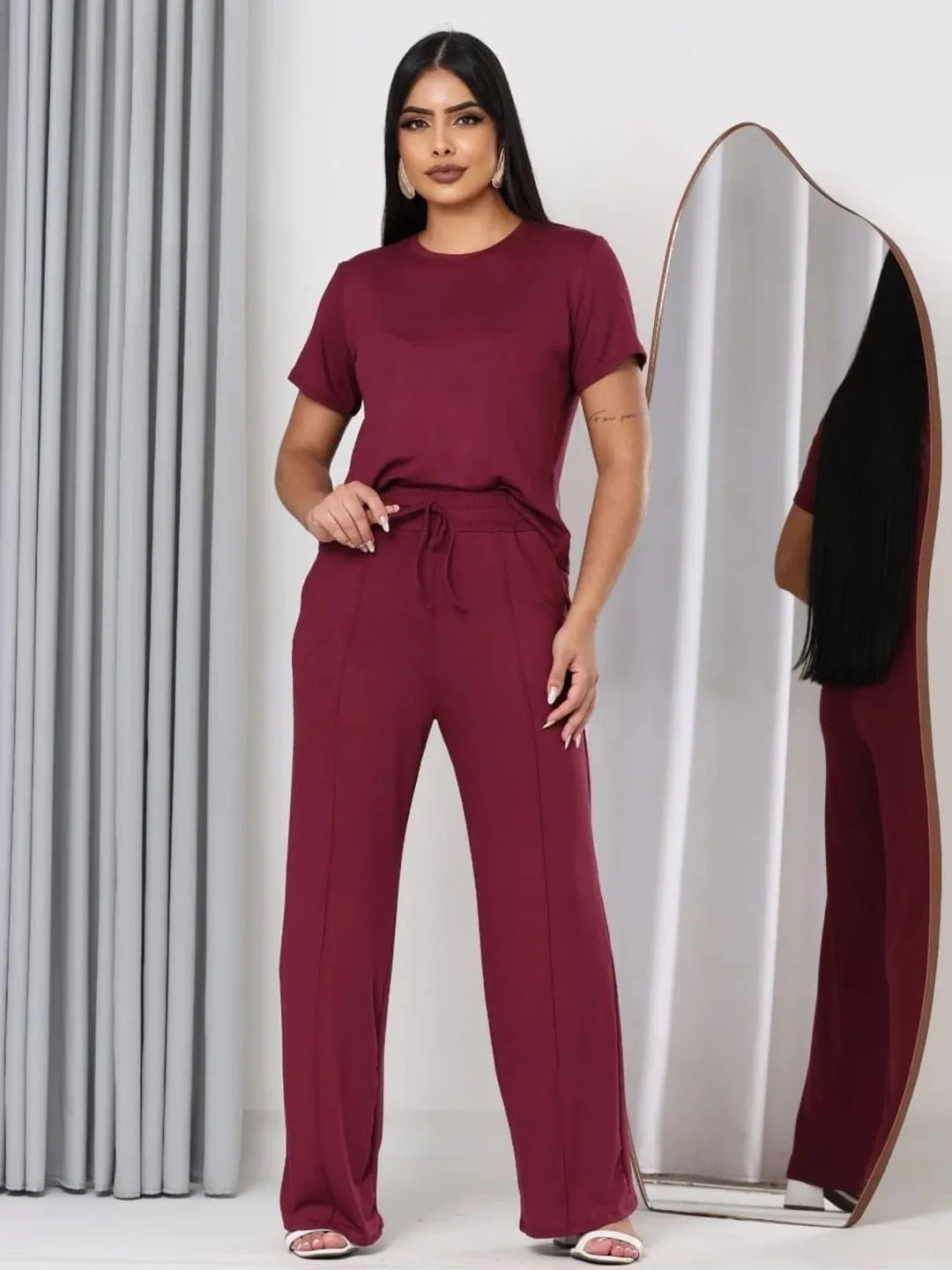 Magenta Shop Conjunto Feminino Confortável Moletinho 157