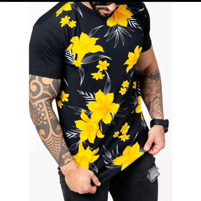 Camisa Camiseta Long Line Swag Estilo Longa Lindas Otima Qualidade Barato Floral 462