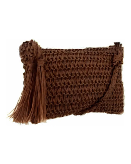 Bolsa tiracolo de palha feminina de verão 68