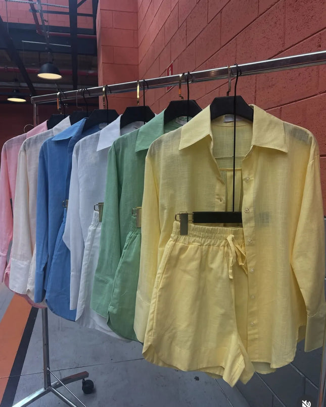 conjunto algodao camisa short 91