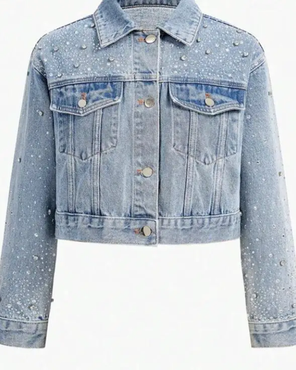 Women's quilted denim jacket