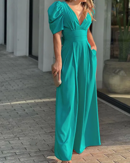 Macacão Elegante Com Decote Baixo 191