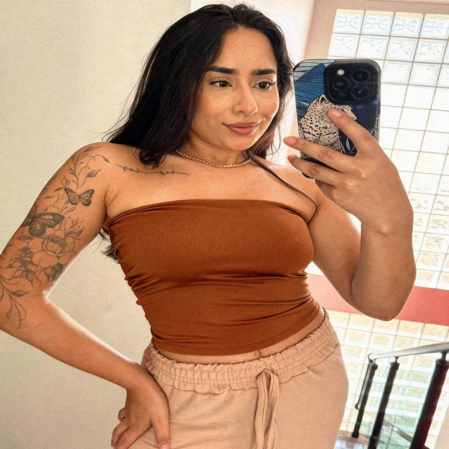 Croppped Tube Top Feminino Sem Alça e Sem Bojo Básico Dupla Camada Suplex Modelador 237