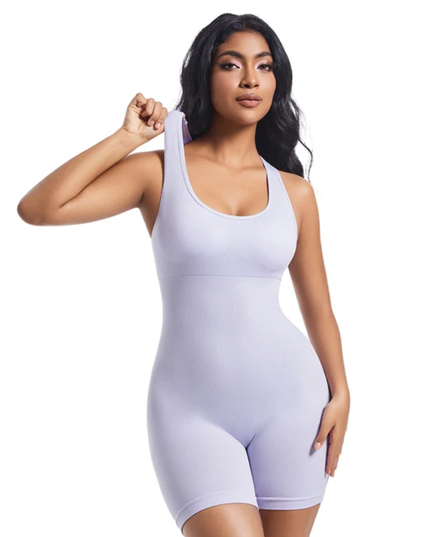 Woman's sleeveless cross gym jumpsuit
