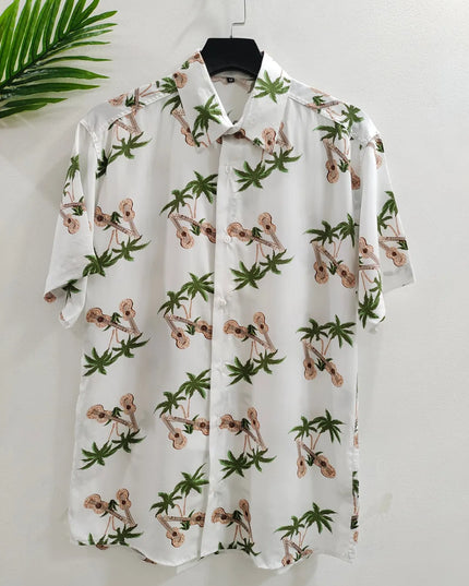 Camisas Social Floridas Masculinas Confortável Havaiana 461