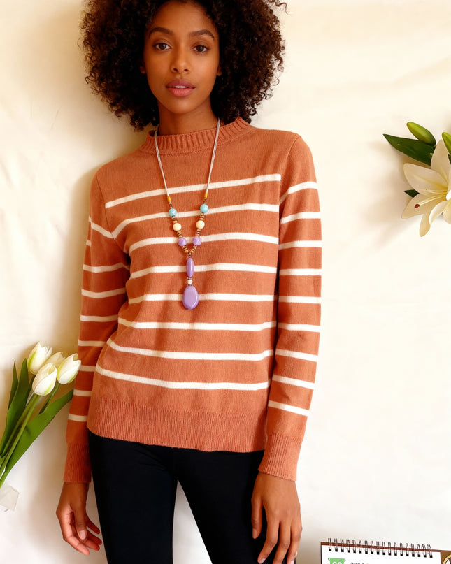 Blusa Tricot Listrada Manga longa Alta Elasticidade Modal Premium Inverno 225