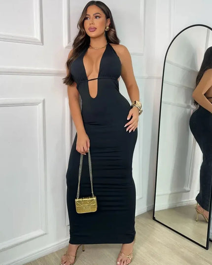 Vestido Moda Gringa Vestido Alça fina Vestido Amarração Vestido Midi Decotado 455