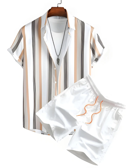 Men's Summer Shirt Shorts Set