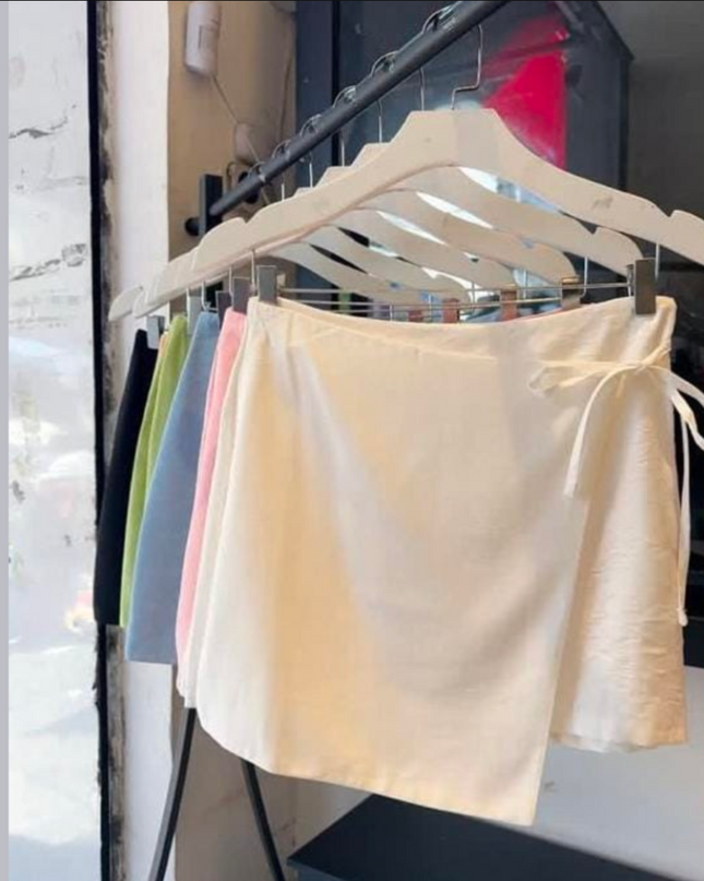 Saia Curta Feminina de Verão, Estilo Novo de Verão Assimétrico 76