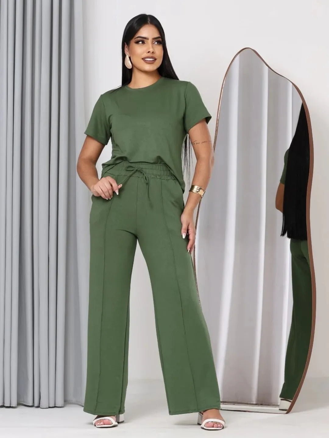 Magenta Shop Conjunto Feminino Confortável Moletinho 157