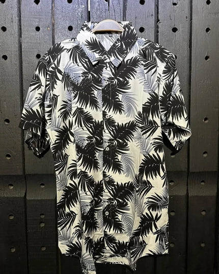 Camisa Floral Viscose Masculina Camisa Estampada Com Botão 466