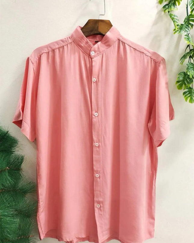 Camisa social masculina gola padre slim fit 255